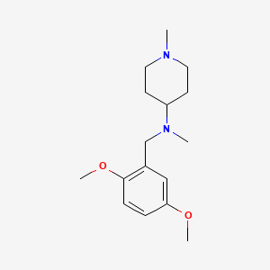 molecular formula C16H26N2O2 B5618384 N-(2,5-dimethoxybenzyl)-N,1-dimethyl-4-piperidinamine 
