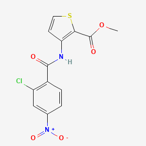 molecular formula C13H9ClN2O5S B5618394 methyl 3-[(2-chloro-4-nitrobenzoyl)amino]-2-thiophenecarboxylate 