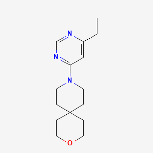molecular formula C15H23N3O B5618416 9-(6-ethylpyrimidin-4-yl)-3-oxa-9-azaspiro[5.5]undecane 