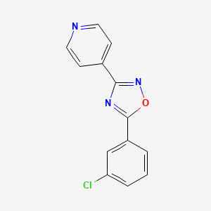 molecular formula C13H8ClN3O B5618436 4-[5-(3-chlorophenyl)-1,2,4-oxadiazol-3-yl]pyridine 