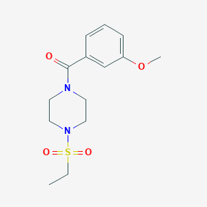 molecular formula C14H20N2O4S B5618446 1-(ethylsulfonyl)-4-(3-methoxybenzoyl)piperazine 