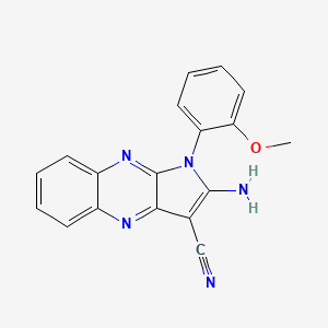 molecular formula C18H13N5O B5618469 2-amino-1-(2-methoxyphenyl)-1H-pyrrolo[2,3-b]quinoxaline-3-carbonitrile 