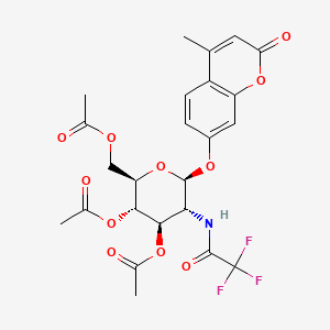 molecular formula C24H24F3NO11 B561847 4-Methylumbelliferyl 3,4,6-tri-O-acetyl-2-deoxy-2-trifluoroacetamido-b-D-glucopyranoside CAS No. 137686-93-2