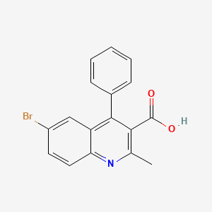 molecular formula C17H12BrNO2 B5618470 6-bromo-2-methyl-4-phenyl-3-quinolinecarboxylic acid 