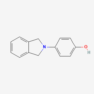 molecular formula C14H13NO B5618477 4-(1,3-dihydro-2H-isoindol-2-yl)phenol 