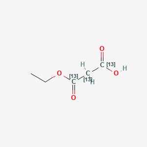 molecular formula C5H8O4 B561854 Mono-ethyl malonate-1,2,3-13C3 CAS No. 1189981-54-1
