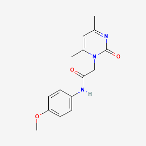 molecular formula C15H17N3O3 B5618584 2-(4,6-dimethyl-2-oxopyrimidin-1(2H)-yl)-N-(4-methoxyphenyl)acetamide 