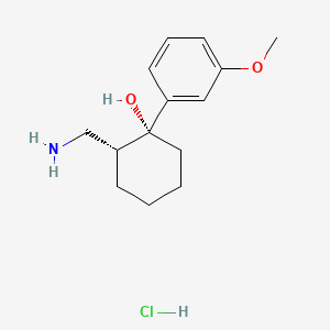 molecular formula C14H22ClNO2 B561859 rac N-Bisdesmethyl Tramadol, Hydrochloride CAS No. 541505-91-3