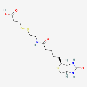 molecular formula C15H25N3O4S3 B561866 3-[2-N-(Biotinyl)aminoethyldithio]propanoic Acid CAS No. 104582-29-8