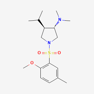 molecular formula C17H28N2O3S B5618663 (3S*,4R*)-4-isopropyl-1-[(2-methoxy-5-methylphenyl)sulfonyl]-N,N-dimethyl-3-pyrrolidinamine 