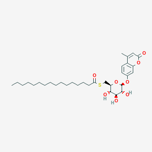 molecular formula C32H48O8S B561867 4-Methylumbelliferyl 6-thio-palmitate-beta-D-glucopyranoside CAS No. 229644-17-1
