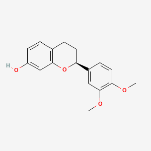 molecular formula C17H18O4 B561869 Trilepisflavan CAS No. 1443218-16-3