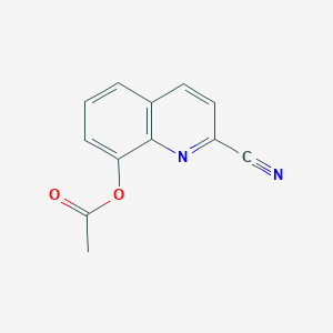 molecular formula C12H8N2O2 B5618724 2-cyano-8-quinolinyl acetate 