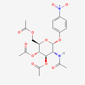 molecular formula C20H24N2O11 B561873 4-Nitrophenyl 2-acetamido-3,4,6-tri-O-acetyl-2-deoxy-alpha-D-glucopyranoside CAS No. 13089-23-1