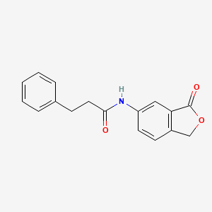 molecular formula C17H15NO3 B5618738 N-(3-oxo-1,3-dihydro-2-benzofuran-5-yl)-3-phenylpropanamide 