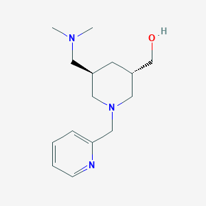 molecular formula C15H25N3O B5618750 [(3S*,5R*)-5-[(dimethylamino)methyl]-1-(pyridin-2-ylmethyl)piperidin-3-yl]methanol 