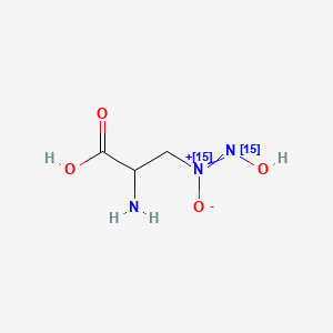 molecular formula C3H7N3O4 B561877 D,L-Alanosine-15N2 CAS No. 1219187-51-5