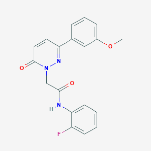 molecular formula C19H16FN3O3 B5618773 N-(2-fluorophenyl)-2-[3-(3-methoxyphenyl)-6-oxo-1(6H)-pyridazinyl]acetamide 
