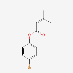 molecular formula C11H11BrO2 B5618775 4-bromophenyl 3-methyl-2-butenoate 