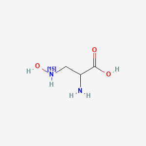 molecular formula C3H8N2O3 B561879 D,L-2-氨基-3-(羟基-15N-氨基)丙酸 CAS No. 1219426-14-8