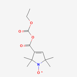 molecular formula C12H18NO5 B561880 Ethyl 1-Oxy-2,2,5,5-tetramethyl-3-pyrroline-3-carbonyloxylformate CAS No. 19187-50-9