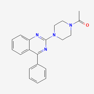 molecular formula C20H20N4O B5618804 2-(4-acetyl-1-piperazinyl)-4-phenylquinazoline 