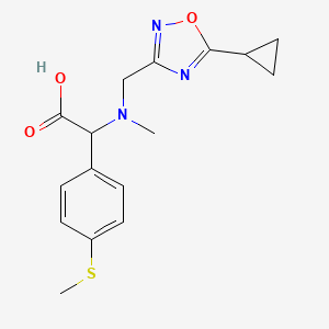 [[(5-cyclopropyl-1,2,4-oxadiazol-3-yl)methyl](methyl)amino][4-(methylthio)phenyl]acetic acid