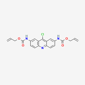 molecular formula C21H18ClN3O4 B561882 prop-2-enyl N-[9-chloro-7-(prop-2-enoxycarbonylamino)acridin-2-yl]carbamate CAS No. 887353-21-1