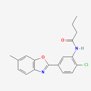 molecular formula C18H17ClN2O2 B5618832 N-[2-chloro-5-(6-methyl-1,3-benzoxazol-2-yl)phenyl]butanamide 