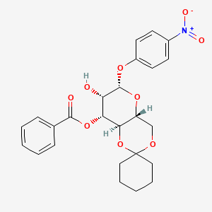 [(4Ar,6S,7S,8R,8aR)-7-hydroxy-6-(4-nitrophenoxy)spiro[4,4a,6,7,8,8a-hexahydropyrano[3,2-d][1,3]dioxine-2,1'-cyclohexane]-8-yl] benzoate