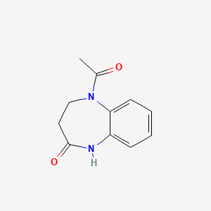 molecular formula C11H12N2O2 B5618863 5-acetyl-1,3,4,5-tetrahydro-2H-1,5-benzodiazepin-2-one 