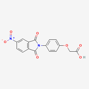 molecular formula C16H10N2O7 B5618879 [4-(5-nitro-1,3-dioxo-1,3-dihydro-2H-isoindol-2-yl)phenoxy]acetic acid 