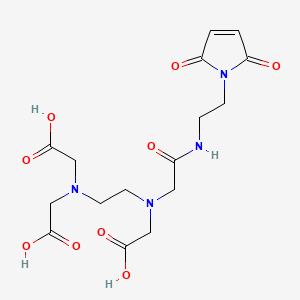 molecular formula C16H22N4O9 B561889 [N-(2-马来酰亚胺基乙基)乙二胺-N,N,N',N'-四乙酸，单酰胺 CAS No. 1185102-85-5