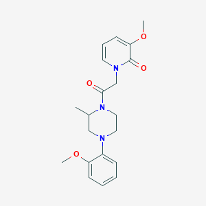 molecular formula C20H25N3O4 B5618892 3-methoxy-1-{2-[4-(2-methoxyphenyl)-2-methylpiperazin-1-yl]-2-oxoethyl}pyridin-2(1H)-one 