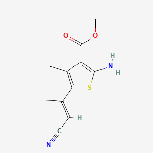 molecular formula C11H12N2O2S B5618944 methyl 2-amino-5-(2-cyano-1-methylvinyl)-4-methyl-3-thiophenecarboxylate 