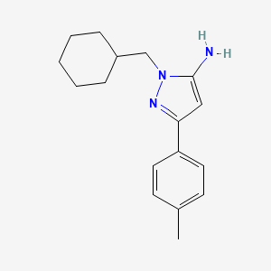 molecular formula C17H23N3 B5618953 1-(cyclohexylmethyl)-3-(4-methylphenyl)-1H-pyrazol-5-amine 