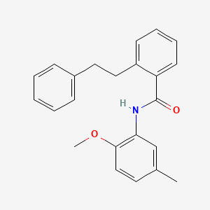 molecular formula C23H23NO2 B5618972 N-(2-methoxy-5-methylphenyl)-2-(2-phenylethyl)benzamide 