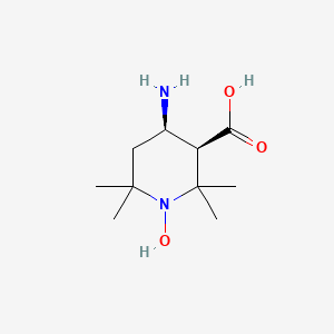 molecular formula C10H20N2O3 B561899 (3R,4R)-4-amino-1-hydroxy-2,2,6,6-tetramethylpiperidine-3-carboxylic acid CAS No. 691364-99-5