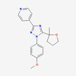 4-[1-(4-methoxyphenyl)-5-(2-methyltetrahydrofuran-2-yl)-1H-1,2,4-triazol-3-yl]pyridine