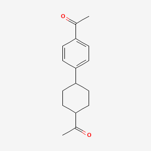 molecular formula C16H20O2 B5619125 1-[4-(4-acetylcyclohexyl)phenyl]ethanone 