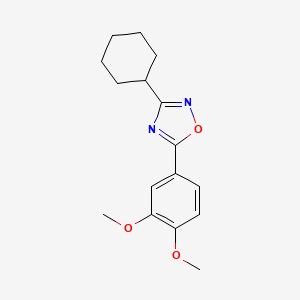molecular formula C16H20N2O3 B5619138 3-cyclohexyl-5-(3,4-dimethoxyphenyl)-1,2,4-oxadiazole 
