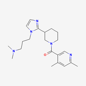 molecular formula C21H31N5O B5619145 3-(2-{1-[(4,6-dimethyl-3-pyridinyl)carbonyl]-3-piperidinyl}-1H-imidazol-1-yl)-N,N-dimethyl-1-propanamine 