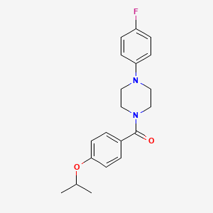 molecular formula C20H23FN2O2 B5619155 1-(4-fluorophenyl)-4-(4-isopropoxybenzoyl)piperazine 
