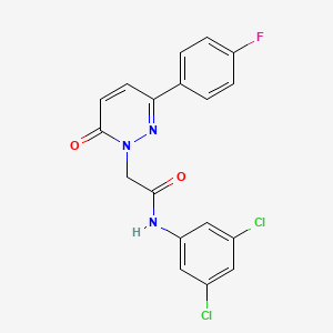molecular formula C18H12Cl2FN3O2 B5619203 N-(3,5-dichlorophenyl)-2-[3-(4-fluorophenyl)-6-oxo-1(6H)-pyridazinyl]acetamide 