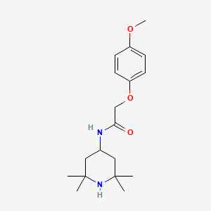 molecular formula C18H28N2O3 B5619235 2-(4-methoxyphenoxy)-N-(2,2,6,6-tetramethyl-4-piperidinyl)acetamide 