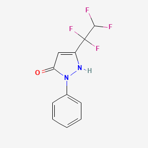 molecular formula C11H8F4N2O B5619237 1-phenyl-3-(1,1,2,2-tetrafluoroethyl)-1H-pyrazol-5-ol CAS No. 96145-99-2
