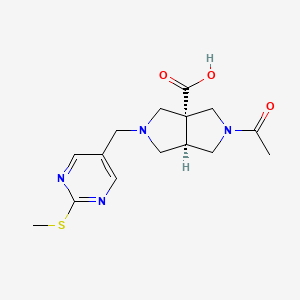 (3aR*,6aR*)-2-acetyl-5-{[2-(methylthio)pyrimidin-5-yl]methyl}hexahydropyrrolo[3,4-c]pyrrole-3a(1H)-carboxylic acid