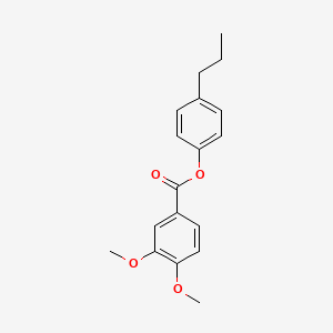 molecular formula C18H20O4 B5619251 4-propylphenyl 3,4-dimethoxybenzoate 