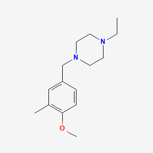 molecular formula C15H24N2O B5619258 1-ethyl-4-(4-methoxy-3-methylbenzyl)piperazine 