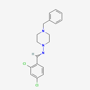 molecular formula C18H19Cl2N3 B5619278 4-benzyl-N-(2,4-dichlorobenzylidene)-1-piperazinamine 